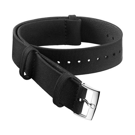 NATO straps Black coated nylon fabric strap.